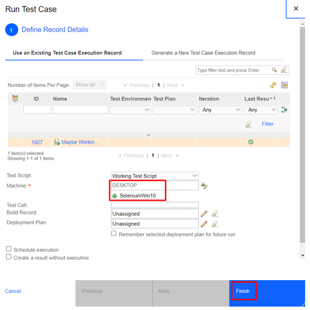 Run Test Case in ETM